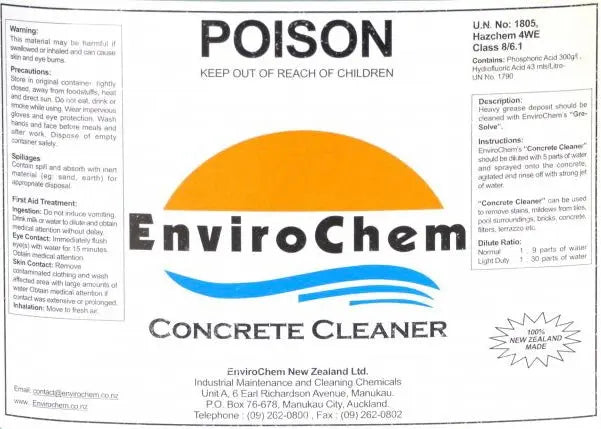 EnviroChem CONCRETE CLEANER
