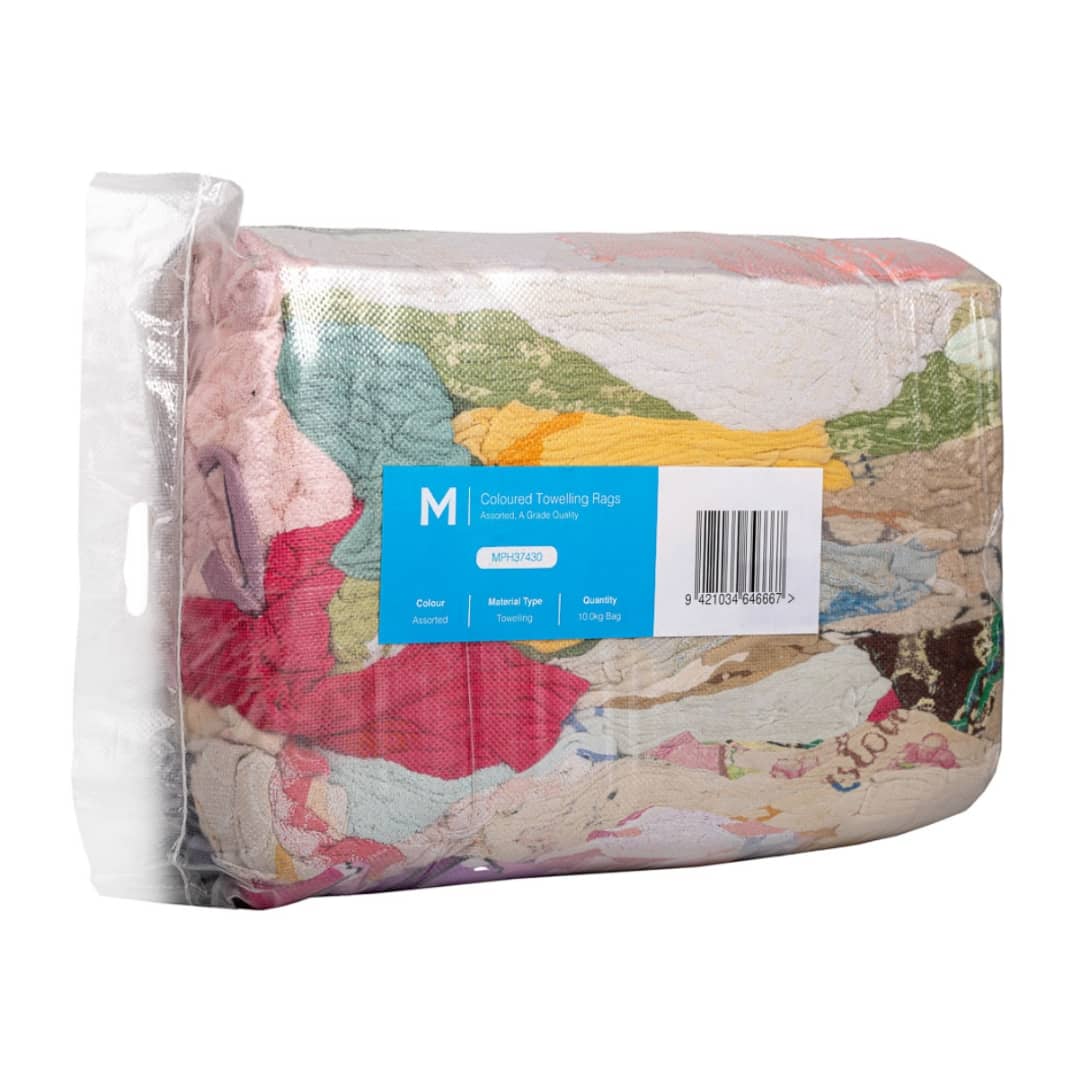 Towelling Rags - Assorted, 10.0kg Compressed Bag