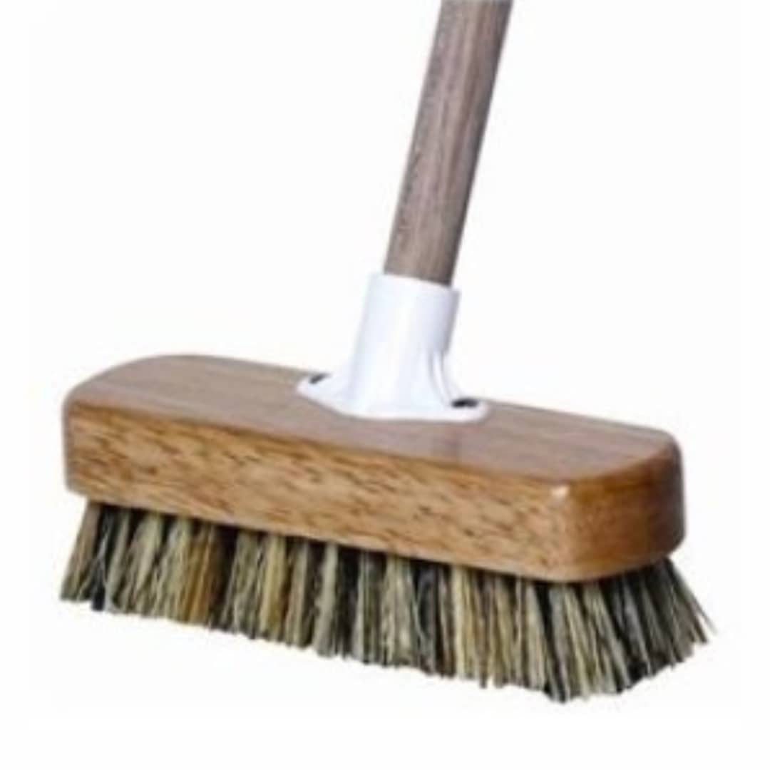 Wooden Scrubbing Deck Broom Complete