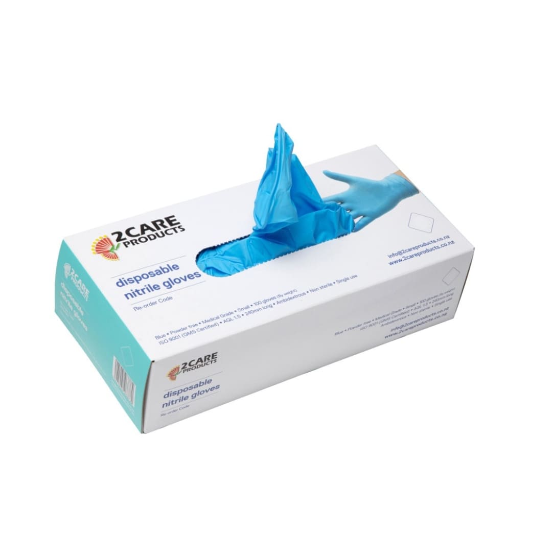 Disposable Gloves Nitrile Powder Free - 100 Gloves/Box 2