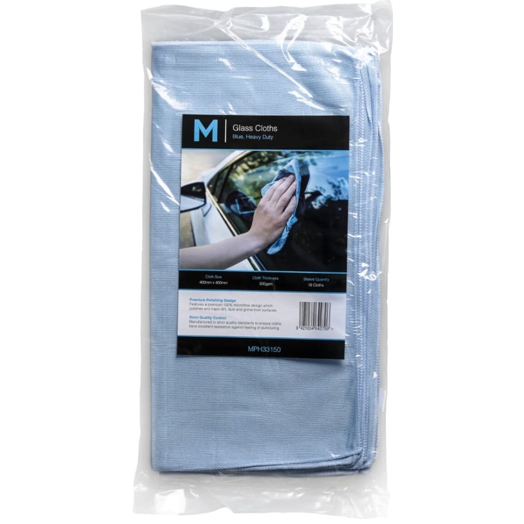 Glass Polishing Cloth - Blue 400mm x 400mm 300gsm 10pack
