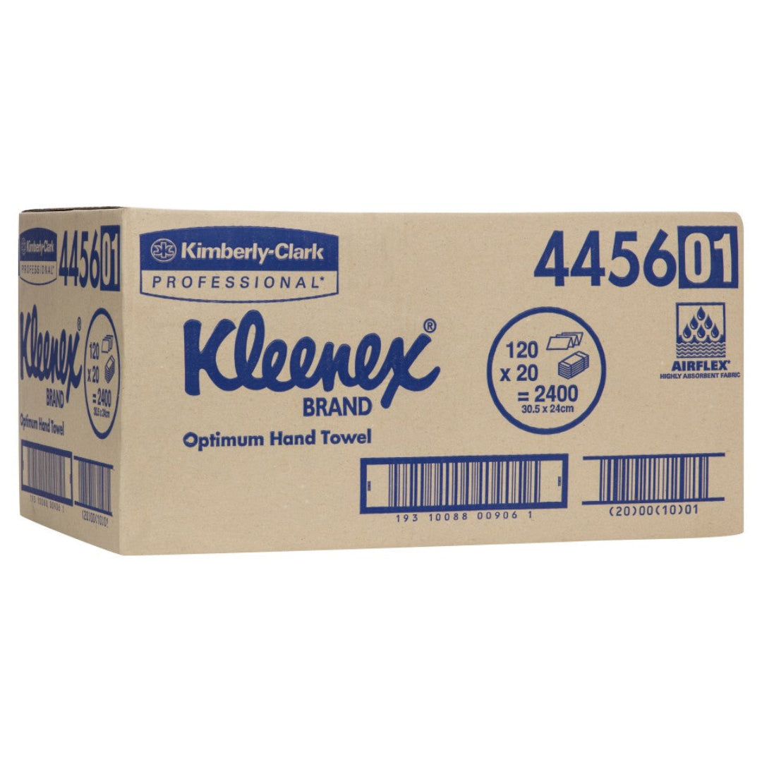 Kleenex 4456 Optimum Hand Towels 120 Sheets per Pack White Carton of 20