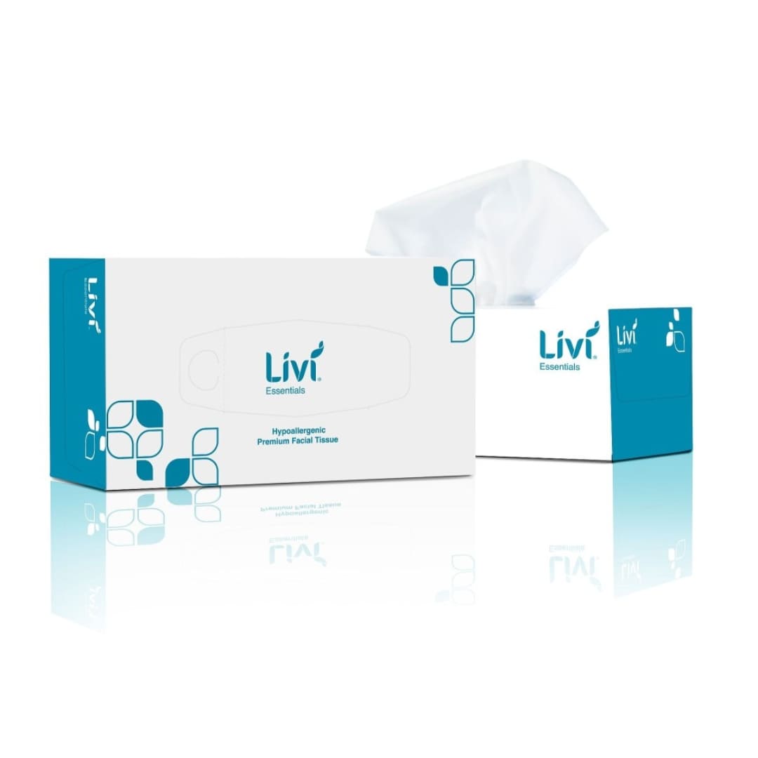 Livi Essentials Premiumm Facial Tissues 2 Ply White 200 Sheets Per Box 1302 - Carton of 30 Packs