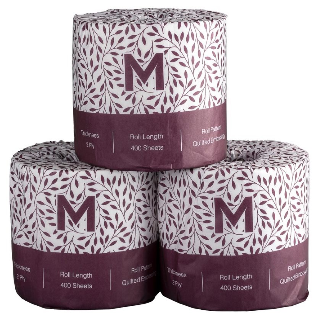 Luxury Wrapped Toilet Tissue Boxed - White, 2 Ply, 400 Sheets, FSC® Mix - 48 Rolls/Box