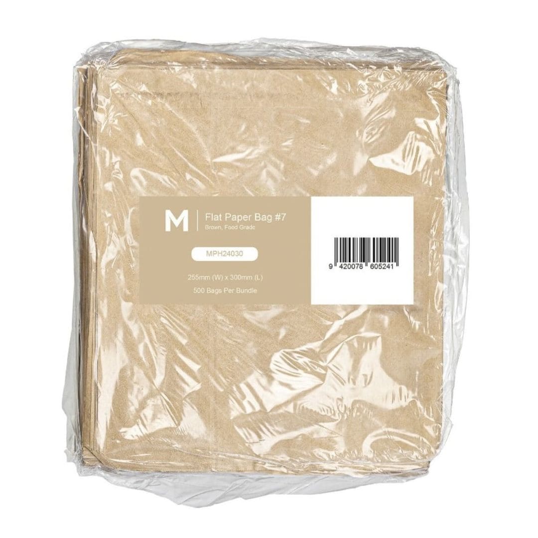 Brown flat paper bags 255x300mm 40gsm 1500 bags per box