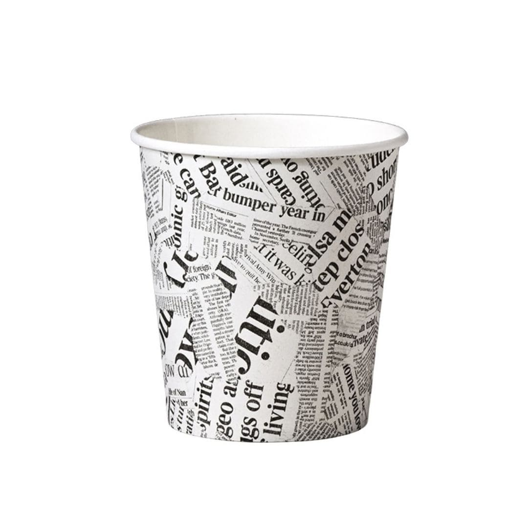 White printed paper chip cups 12oz 230ml 190gsm 1000 cups per box
