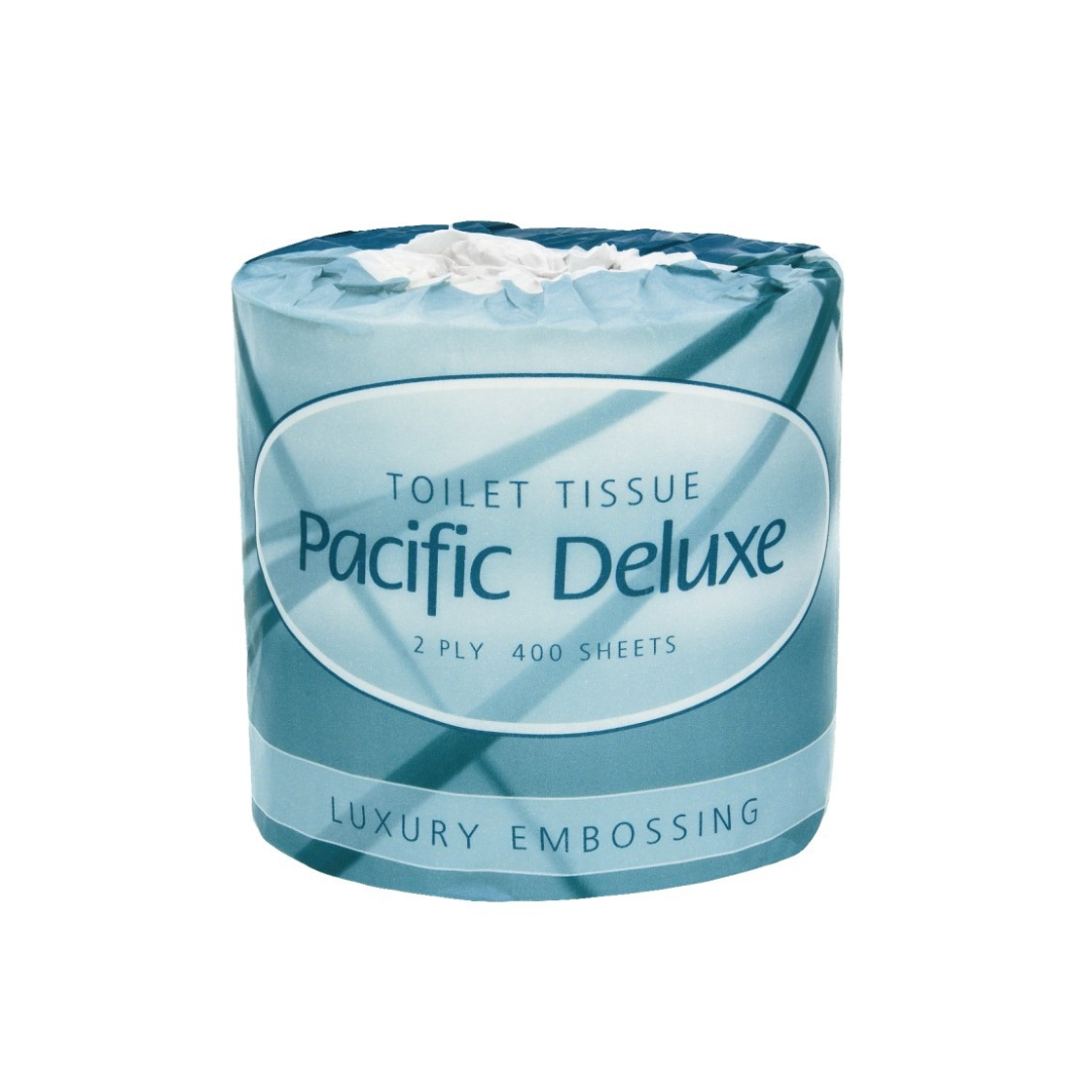 Pacific D2280B Deluxe Toilet Tissue, 2 Ply White, 280 Sheets Per Roll - Carton of 48