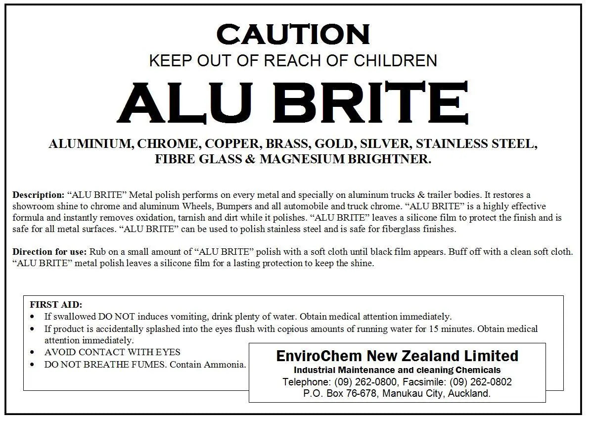 ALU BRITE-ALUMINIUM & METAL POLISH