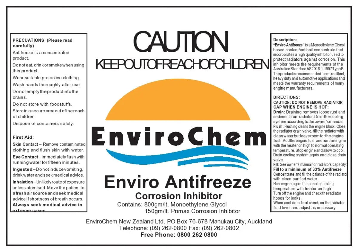 EnviroChem ANTIFREEZE COOLANT GREEN CONCENTRATE