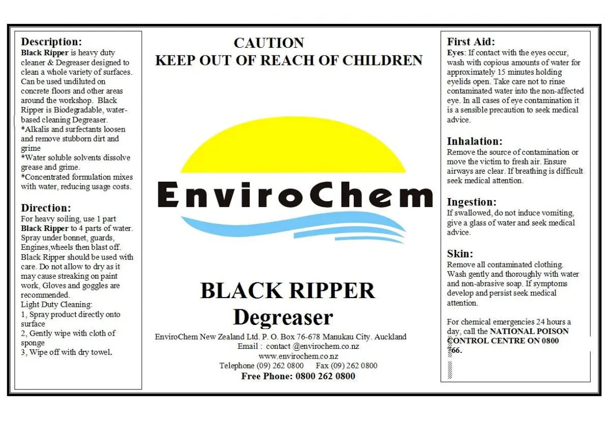 EnviroChem BLACK RIPPER DEGREASER – BIODEGRADABLE