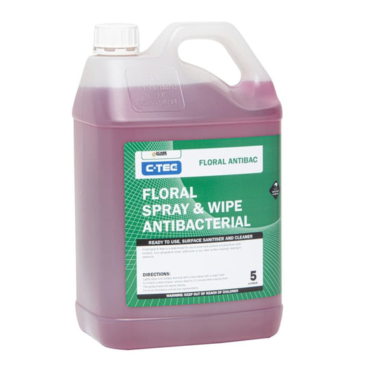 C-TEC Floral Spray and Wipe Anti-Bacterial 5L