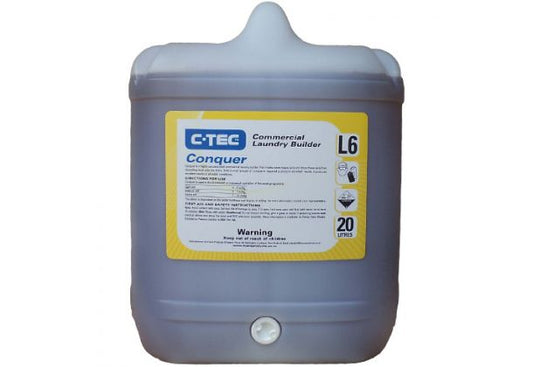 C-TEC Conquer Commercial Laundry Builder Break 20L delivers effective cleaning support for demanding laundry applications.