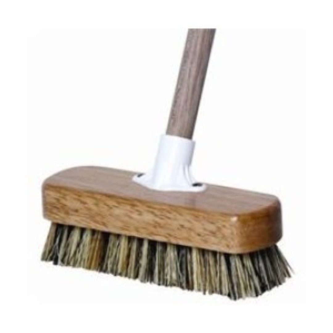 Wooden Scrubbing Deck Broom Complete