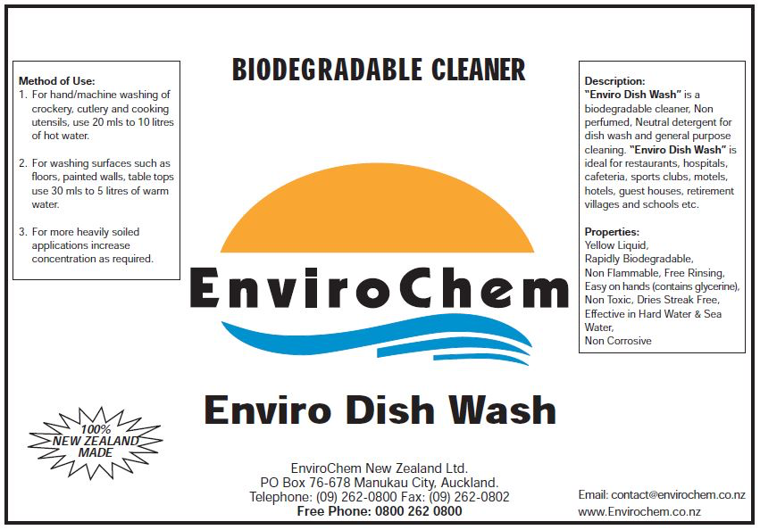 EnviroChem DISH WASH LIQUID - BIODEGRADABLE