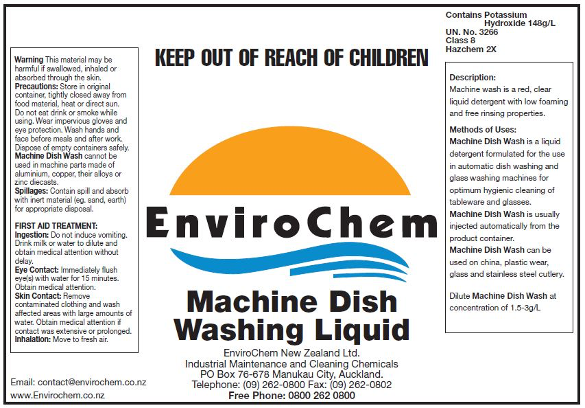 EnviroChem MACHINE DISH WASHING LIQUID-RINSE FREE