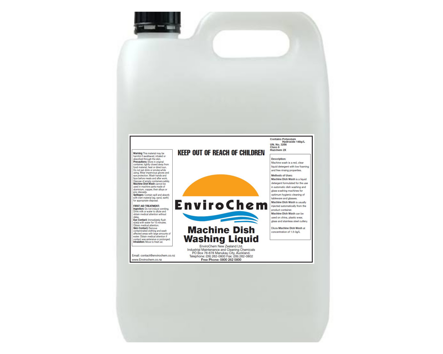 EnviroChem MACHINE DISH WASHING LIQUID-RINSE FREE