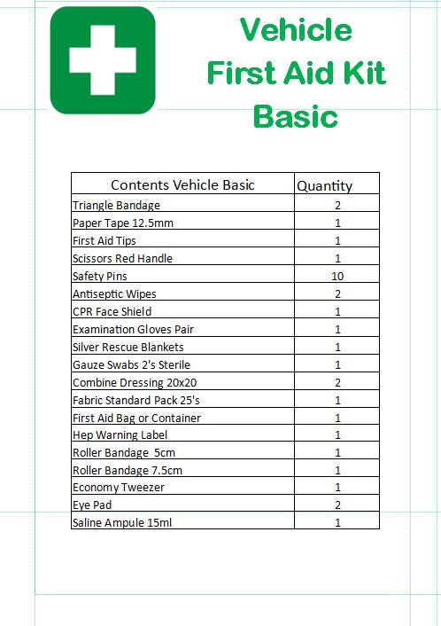 DTS Vehicle First Aid Kit Soft Pack Basic