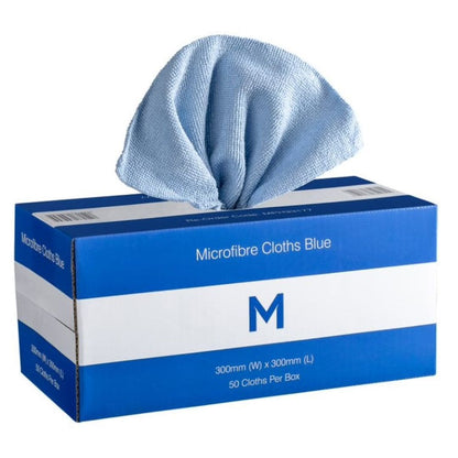 Dispenser Microfibre Cloths Blue 300mm x 300mm 185gsm