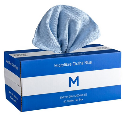 Dispenser Microfibre Cloths - 300mm x 300mm, 185gsm - 50 Cloths/Pack