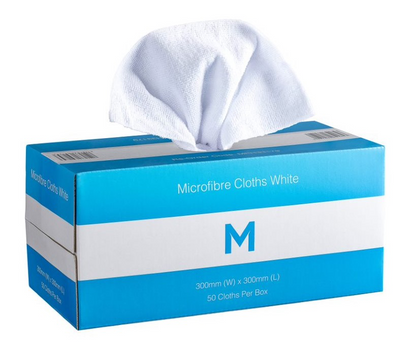 Dispenser Microfibre Cloths - 300mm x 300mm, 185gsm - 50 Cloths/Pack