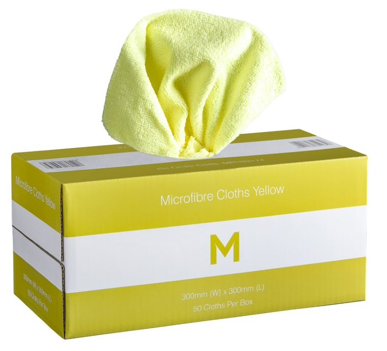 Dispenser Microfibre Cloths - 300mm x 300mm, 185gsm - 50 Cloths/Pack