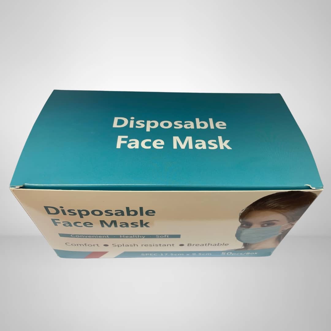 Disposable Face Masks - Blue - 50 Masks/Pack 2