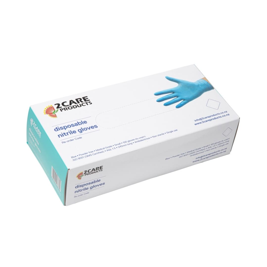 Disposable Gloves Nitrile Powder Free - 100 Gloves/Box