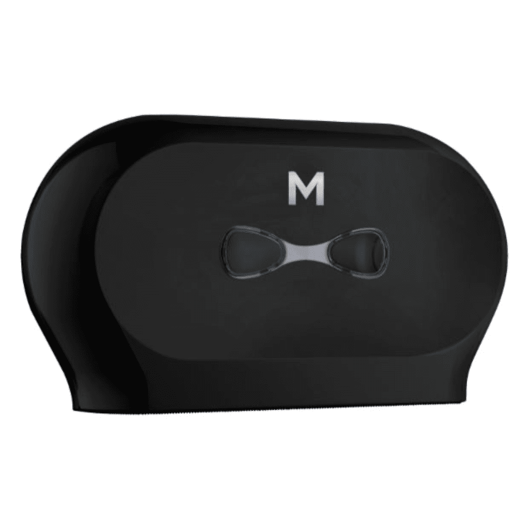 Double Mini Jumbo Roll Dispensers - Black 2 Roll Capacity