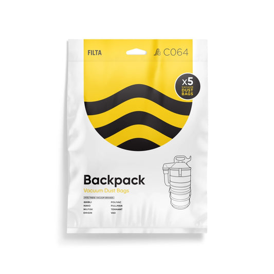 Filta Open Back Pack Vacuum Bags (C064) - Pack of 5 Bags