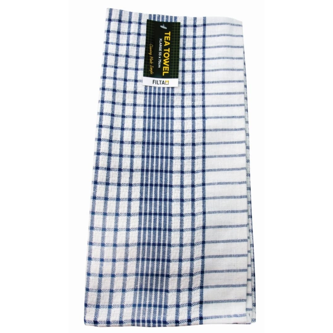 FILTA XL COTTON TEA TOWEL BLUE 55CM X 75CM