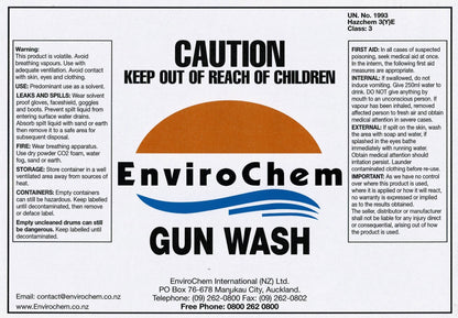 GUN WASH Label