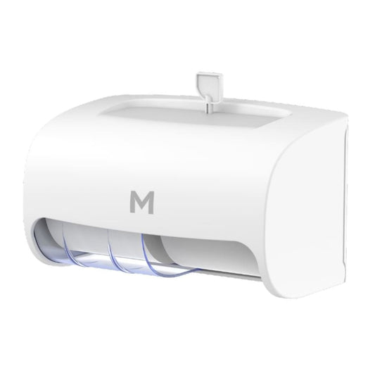 Horizontal Toilet Roll Dispensers - White 2 Roll Capacity
