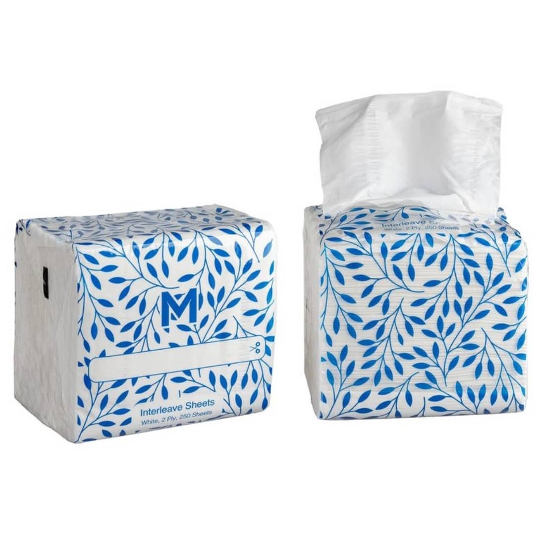 Interleave Toilet Tissue - White, 2 Ply, 250 Sheets, FSC® Mix - 36 Packs/Box