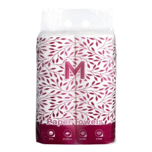 Kitchen Paper Towels - White, 272mm x 226mm, 3 Ply, 60 Sheets, FSC® Mix - 12 Rolls/Box