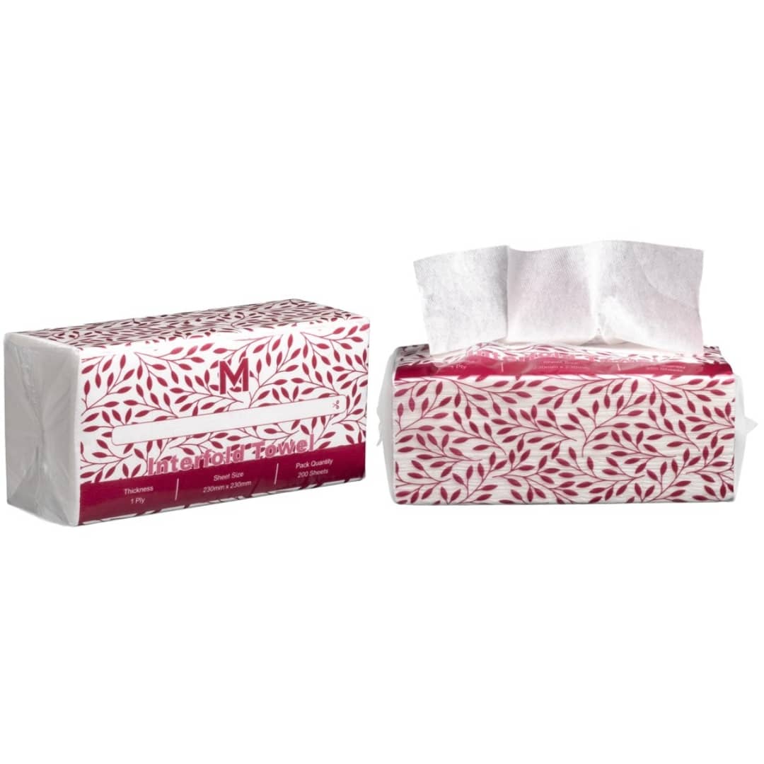 Luxury TAD Interfold Paper Towel - White, 230mm x 230mm, 1 Ply, FSC® Mix - 3000 Sheets/Box