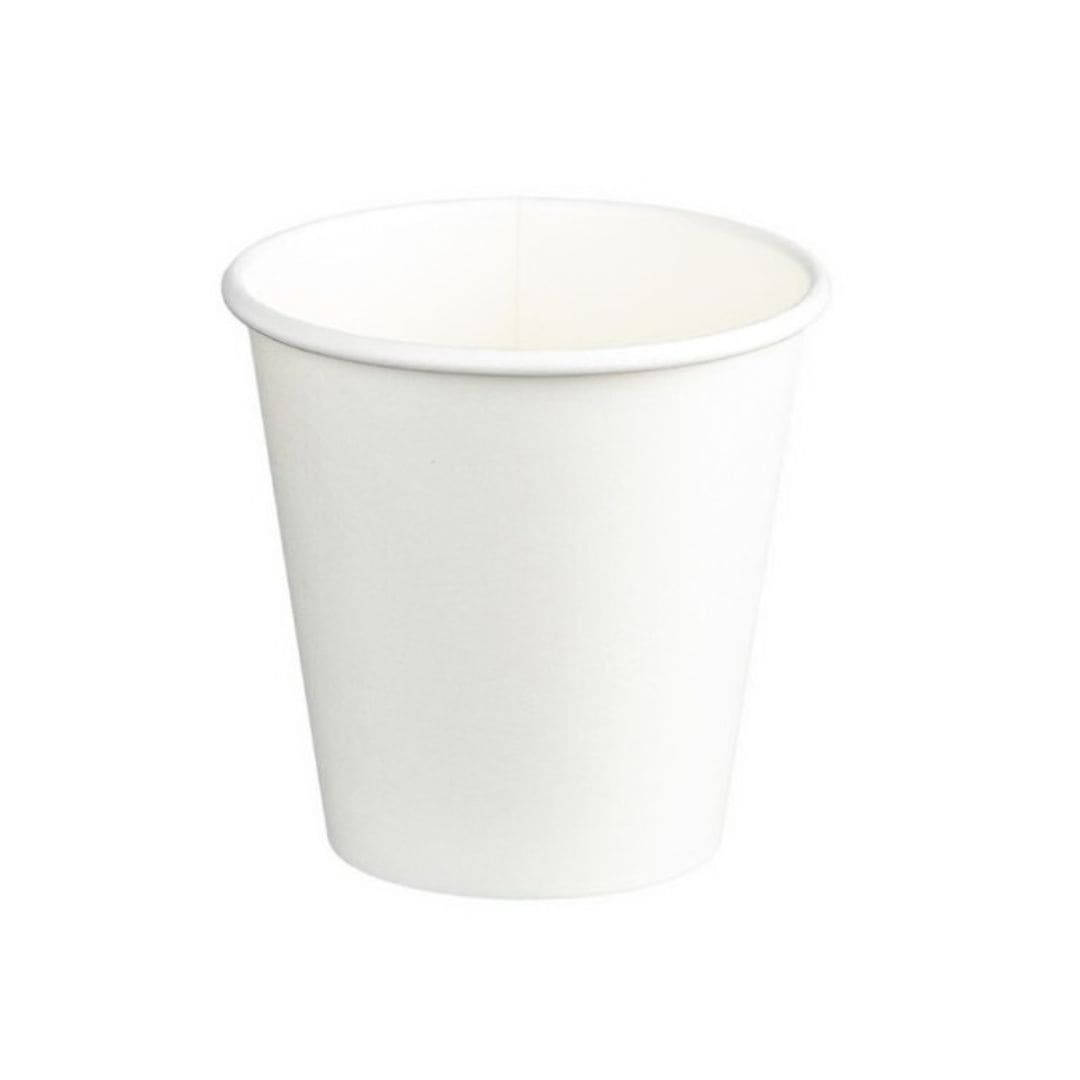 White single wall PE paper cups 4oz 120ml 62mm diameter 1000 per box