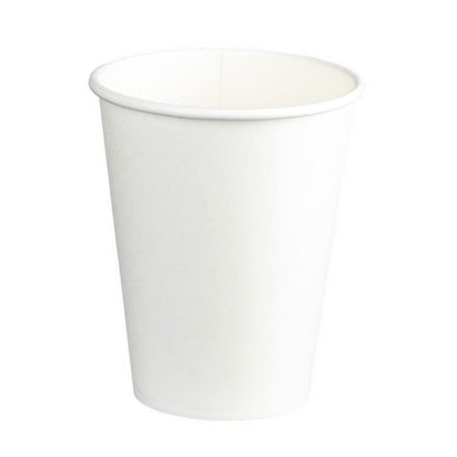White single wall PE paper cups 12oz 390ml 90mm diameter 1000 per box