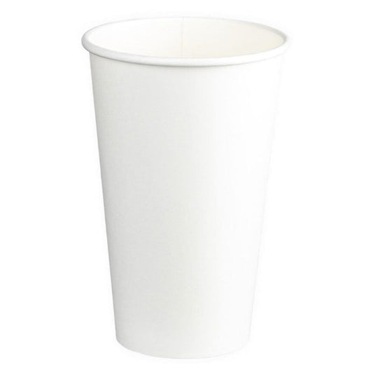 White single wall PE paper cups 20oz 590ml 90mm diameter 500 per box