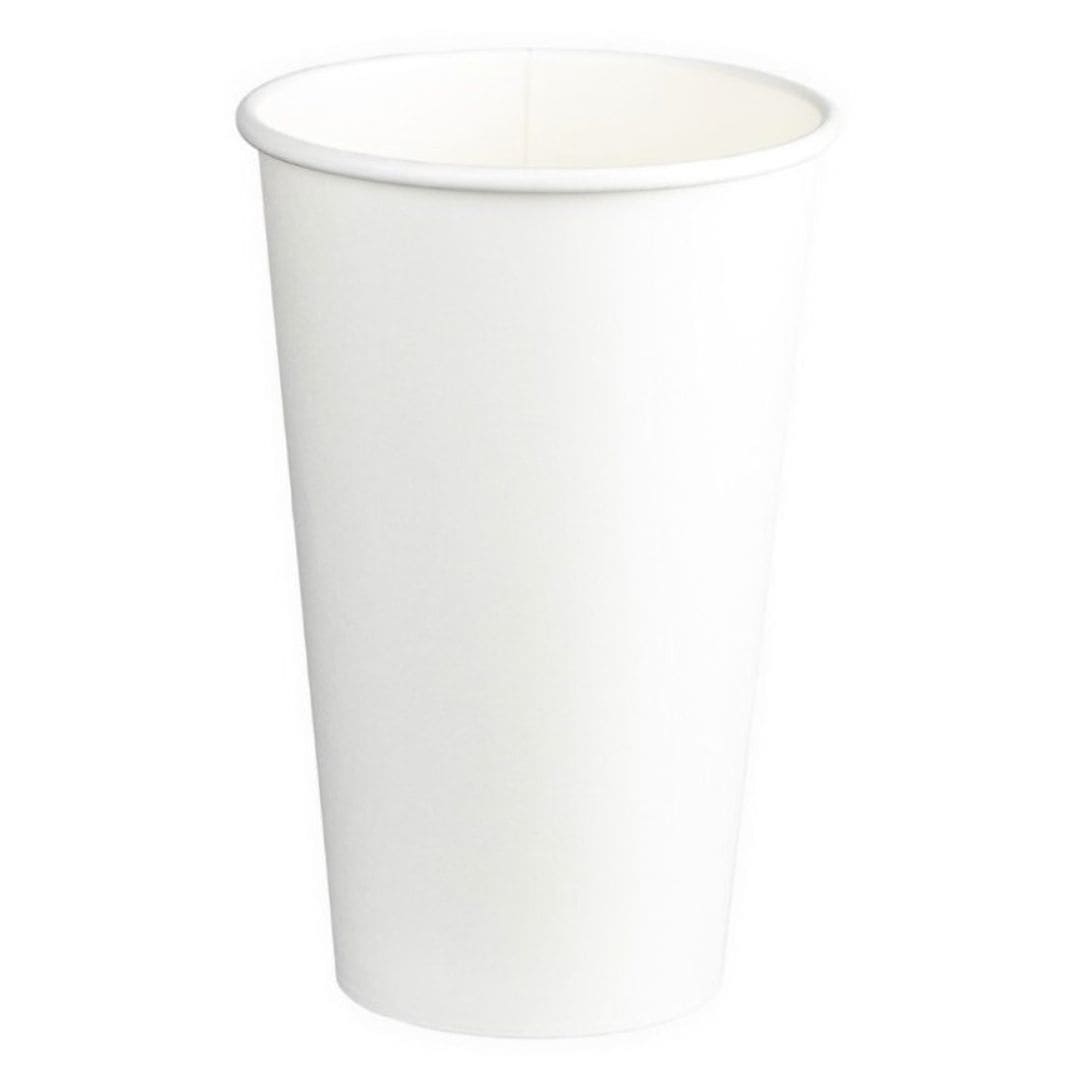 White single wall PE paper cups 24oz 795ml 90mm diameter 500 per box