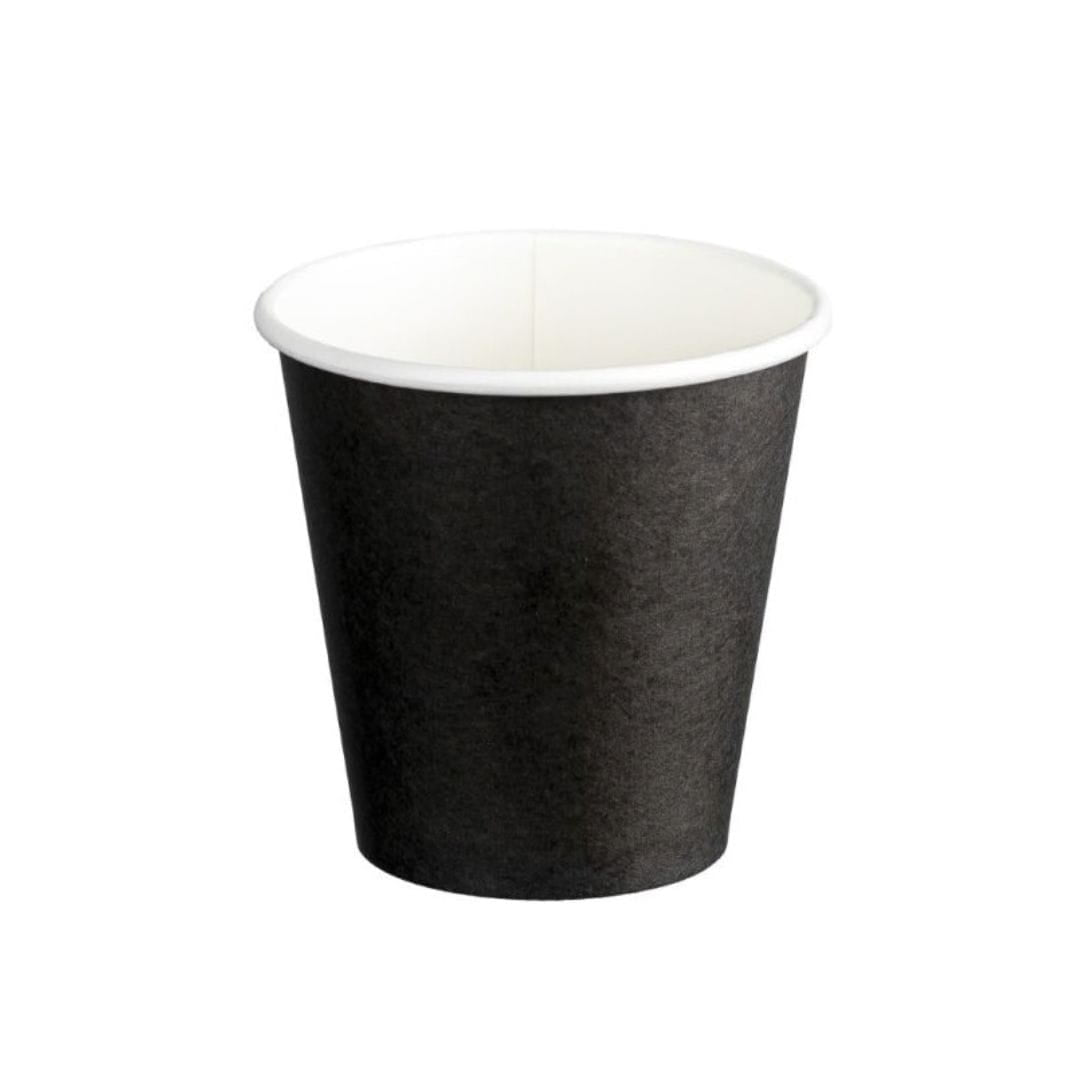 Double Wall PE Paper Cups - Black, 6oz, 230ml (500) - 500 Cups/Box