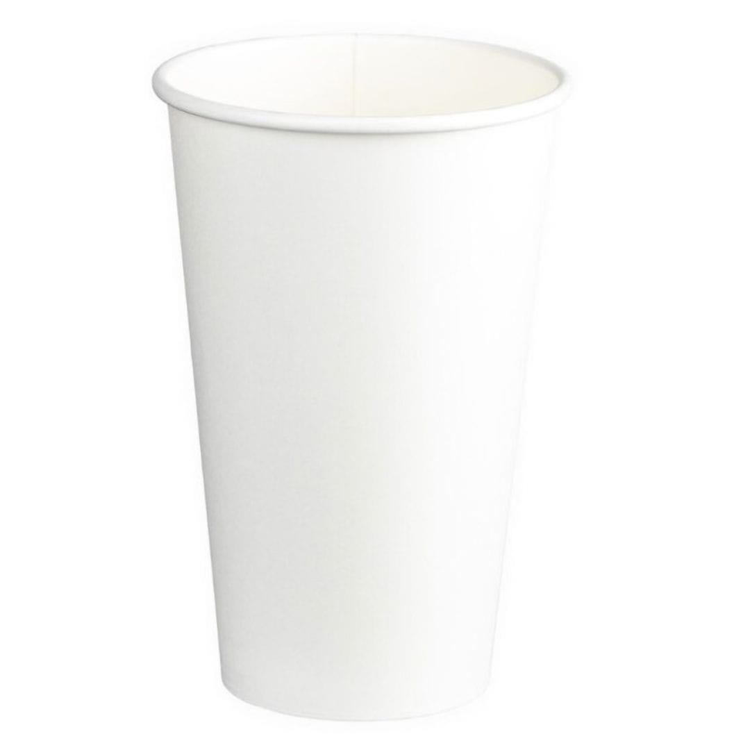 White 16oz 510ml double wall PE paper cups 90mm diameter