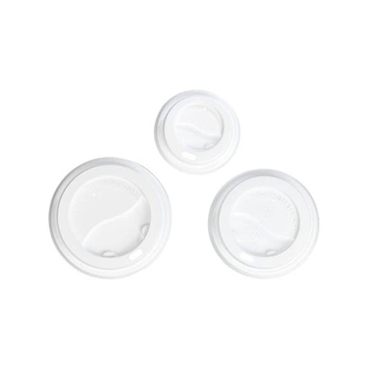 White PS plastic cup lid 62mm diameter sip through straw hole