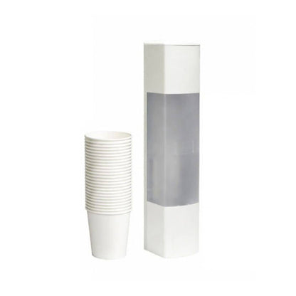 Tower Adjustable Cup Dispenser - White, 70 Cup Capacity (1) *Fits: 6oz / 8oz Cups 6 Units/Box