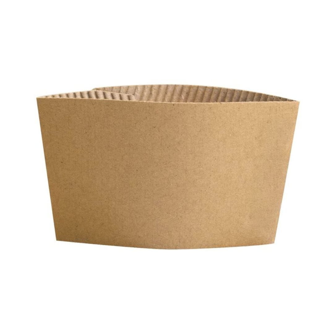 Cardboard Cup Holder Sleeves - Brown, Fits 80mm, 270gsm