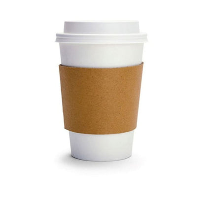 Brown cardboard cup holder sleeve 80mm 270gsm for hot drinks
