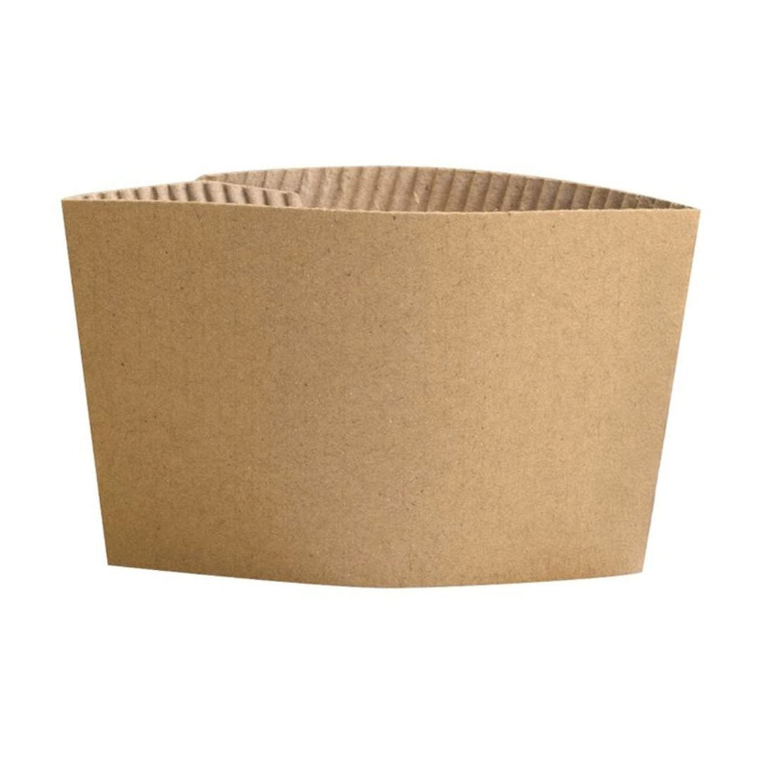 Brown cardboard cup holder sleeve 90mm 270gsm for hot drinks