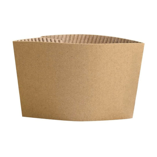 Brown cardboard cup holder sleeve 90mm 270gsm for hot drinks