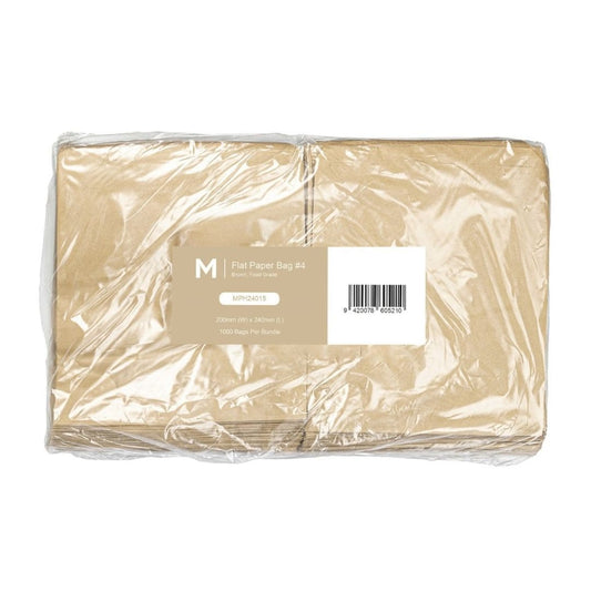 Brown flat paper bags 200x240mm 40gsm 3000 bags per box