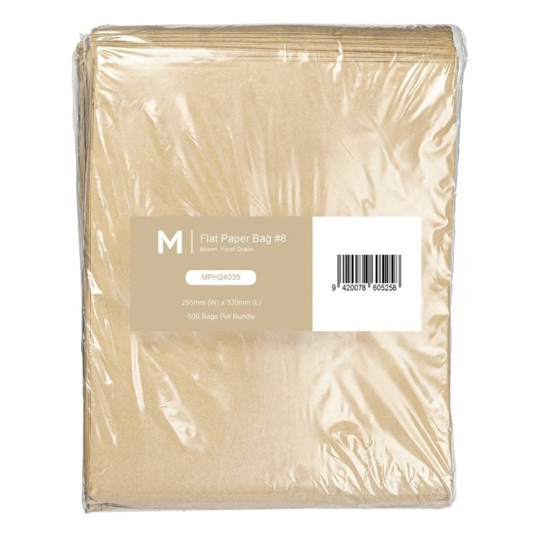 Brown flat paper bags 255x330mm 40gsm 1500 bags per box