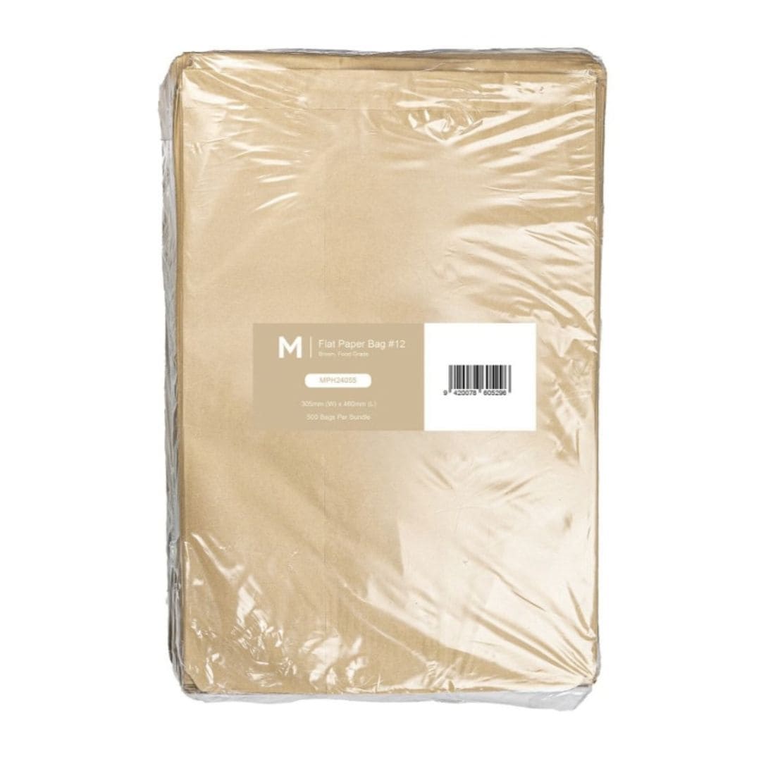 Brown flat paper bags 305x460mm 50gsm 500 bags per box